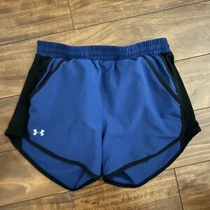 Under Armour Royal Blue and Black Running Shorts